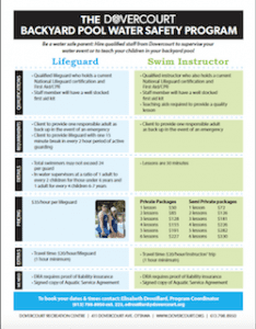 cover of backyard pool safety program flyer