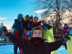 winter camp outdoor fun
