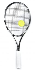 tennis racket and tennis ball
