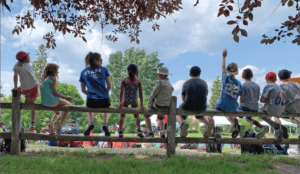 dovercourt summer camps kids on a fence