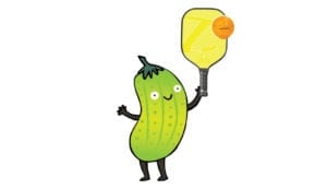 pickle playing pickleball