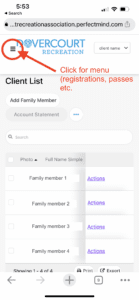 new responsive menu for booking