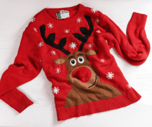 red christmas sweater