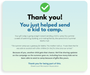 Thank you — you just helped send a kid to camp. Your gift today is going straight toward sending a kid to camp this summer - a week of swimming, building, and making friends, the same kind of summer Mathis had. "The summer camp was a gateway for Mathis," his mother told us. "It was there that he was able to socialize with other children for the first time since our arrival." Because of you, another child gets that chance. We'll be sharing updates on the campaign as the summer goes on, including how many kids we've been able to send to camp because of gifts like yours. Thank you for being part of this. Dovercourt Recreation Association